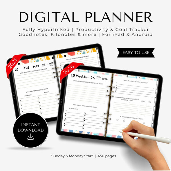 Clarity Planner 2026 + Bonus 2025 – The Dated Digital Life System